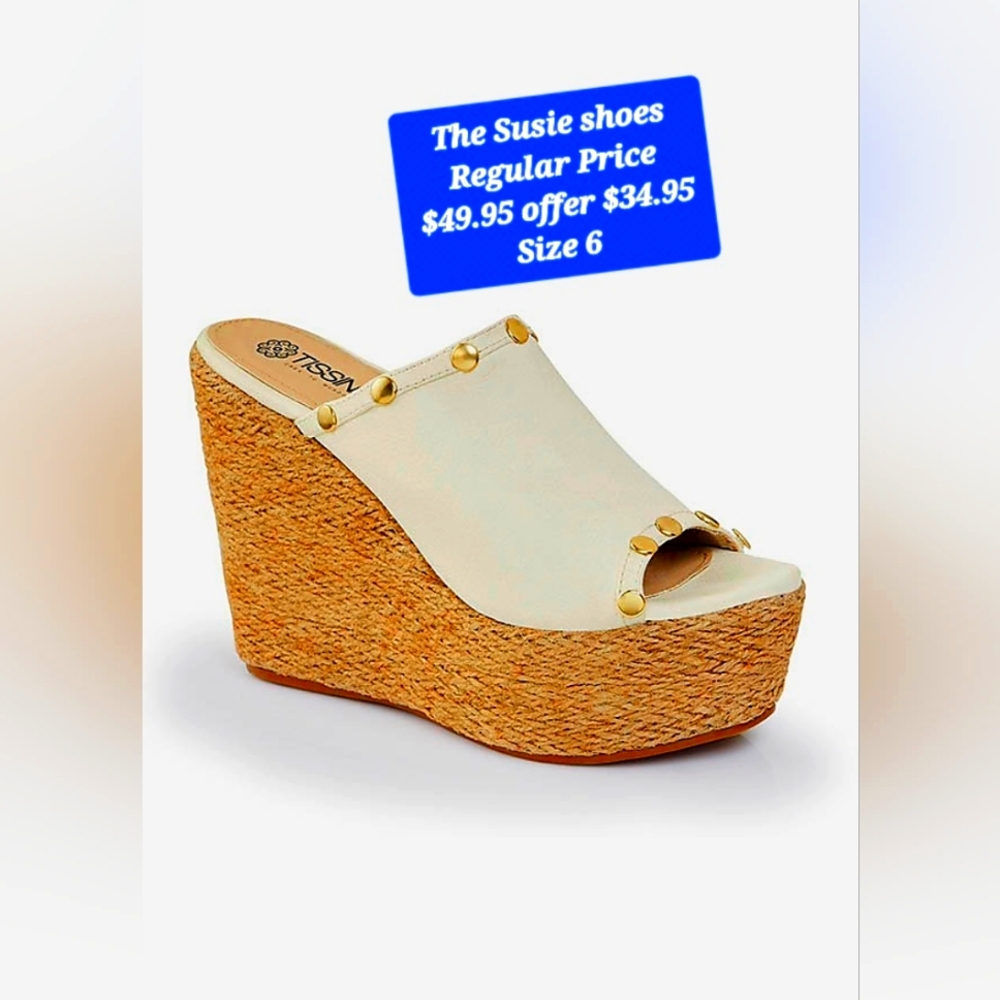 Shoe Beige High top Wedges